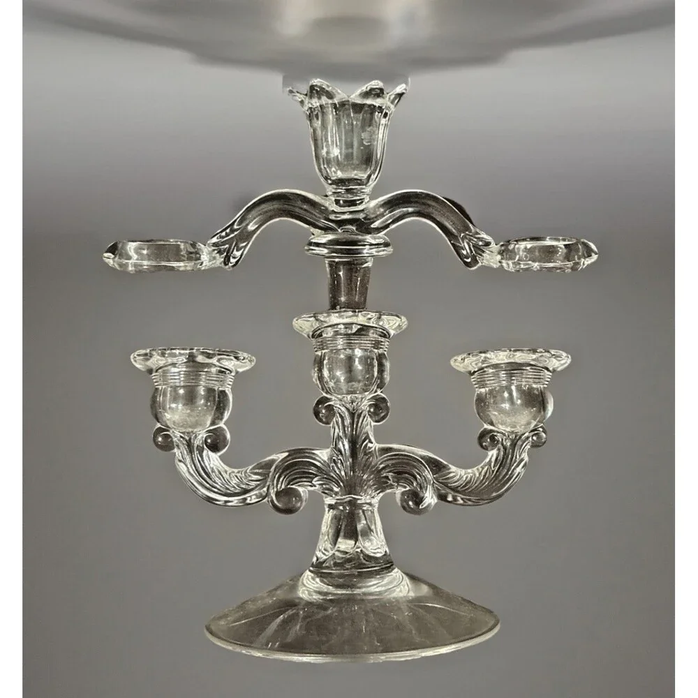 Abstract Art Cambridge 2 Tier Candelabra Tall  2pcs Set  Candle Holder VINTAGE
